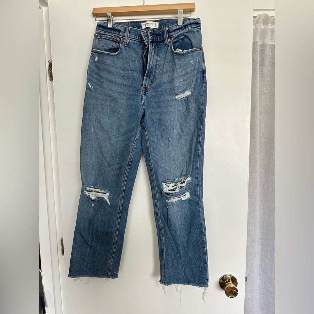 Abercrombie & Fitch Curve Love Ankle Straight Jeans